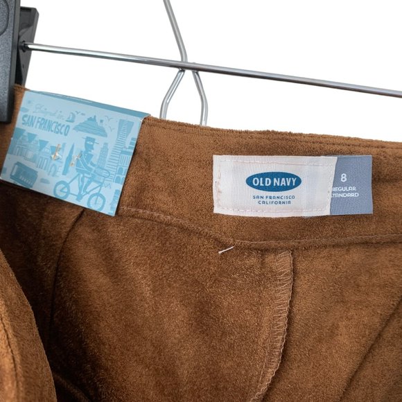 Old Navy Women's Faux Suede Brown Gauchos - Size S - New - Picture 6 of 9